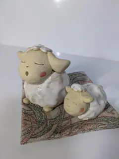陶器製ひつじの置物（大・小） 楽入釜 1023 - メルカリ