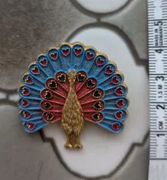 値下げ【昭和レトロ】孔雀デザイン ブローチ