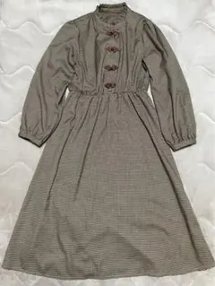 チャイナ　ワンピース　千鳥柄　ラテ系　チャイナ風　ガーリー