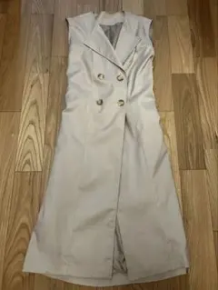 トレンチコート　ロングジレ　ロングジレトレンチ