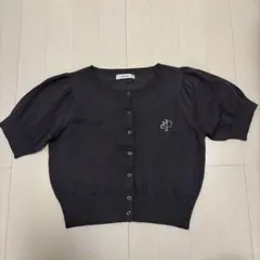 NICE CLAUP ダークグレー カーディガン