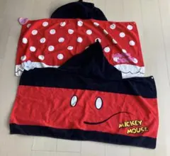 ディズニーリゾート　ミッキー　ミニー　フード付き　バスタオル