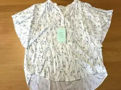 グローバルワーク　サラサラリラックスプリントブラウス　花柄