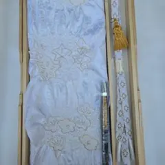 正絹 帯締め 帯揚げ セット 白 末広 留袖 黒留袖 結婚式 母 礼装 モ1