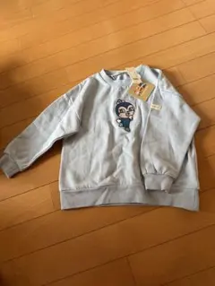 在庫一掃【新品タグ付き】コキンちゃん刺繍 ライトブルー トレーナー 110のサムネイル