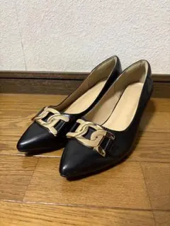 しまむら　黒パンプスのサムネイル