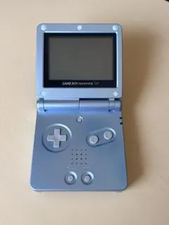 【ジャンク・外装美品】ゲームボーイアドバンスSP ブルー（社外バッテリー交換済）