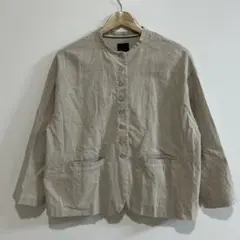 オオカミとフクロウ 麻綿混 薄手 ジャケット アウター
