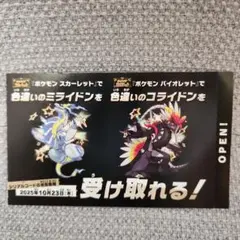 ポケモンSV 色違い ミライドン コライドン　パンフレット