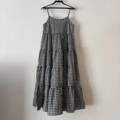 《最終値下げ》キャミワンピース ブラック・ホワイト チェック