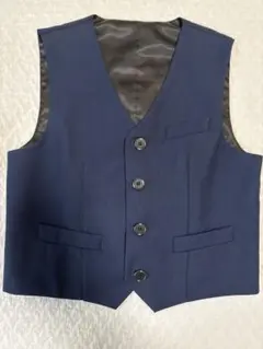 キッズ 150 ネイビー フォーマルベスト