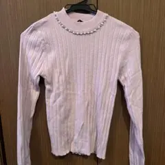 INGNI薄いピンクのリブニット Mサイズ