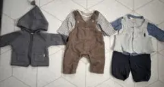 【】petit main サロペット ニットパーカー カバーオール まとめ売り