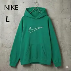 00s NIKE ナイキ ビッグスウォッシュ パーカー グリーン L