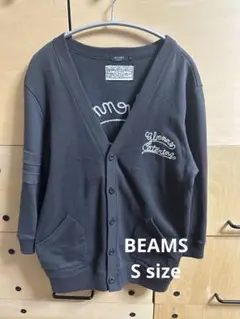 BEAMS HEART ダークグレー ７分袖カーディガン S