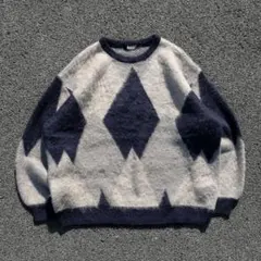 クティール アーガイルニットプルオーバー メンズ M