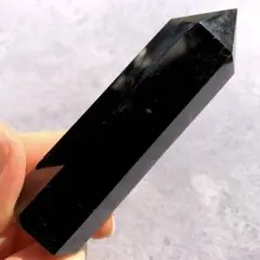 【虹入り！漆黒！虹多数！一点のみ】最強魔除け　天然石　モリオン　ポイント