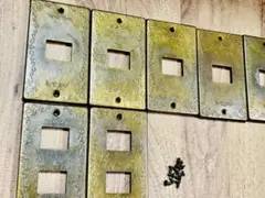 アンティーク風　1口　2口　スイッチカバー ネジ付き　7枚セット