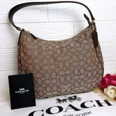 極美品☆COACHコーチ トートバッグ ブラウン シグネチャー キャンバス