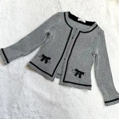 【美品】ノーカラージャケット　ツィードGALLERYVISCONTYのサムネイル