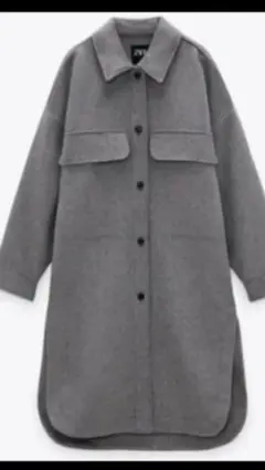 ZARA グレー シャツジャケット