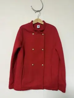 [新品]プチバトー、レッド ダブルボタン ジャケット140cm