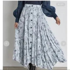 SNIDEL 総柄プリーツロングスカート　レディース　XSサイズ