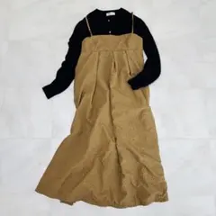 ラジエム✨人気✨ふくれジャガードキャミワンピース