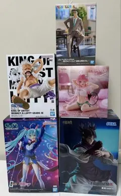 【5体セット】フィギュアまとめ売り　ルフィ　初音ミク　脹相　ララ　野原ひろし