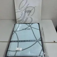 新品　未使用　シングル　毛布　GATSBY 水色　ふわふわ　もこもこ