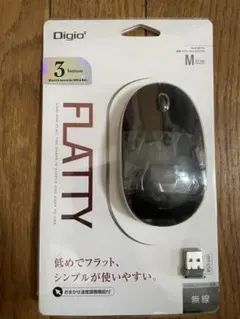 Digio2 FLATTY 無線マウス Mサイズ ブラックのサムネイル