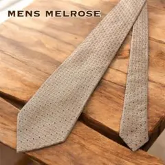 MEN'S MELROSE ネクタイ シルク100% ベージュ 総柄のサムネイル