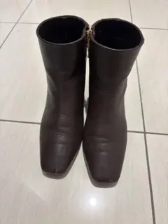 HIMIKO ダークブラウン ショートブーツ 22.5cm