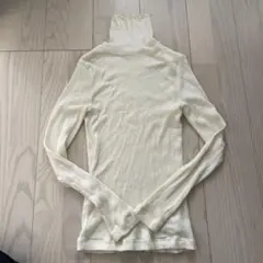 SLOBE リブタートルネック長袖トップス