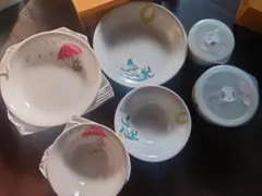 未使用品★ムーミン食器6点セット　皿　ボウル　レンジ容器　キャニスター
