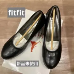 極美品◎fitfit フィットフィット シンプルパンプス 黒 22.5