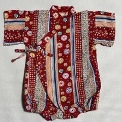ベビー甚平 ロンパース 花柄 80cm