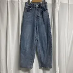 coca ハイウエストデニムパンツ M ライトブルー