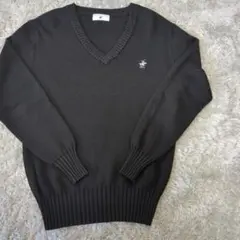 BEVERLY HILLS POLO CLUB Vネック黒セーター S