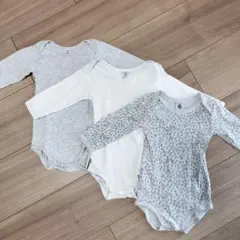 PETIT BATEAU 長袖肌着 ３枚セット 6m