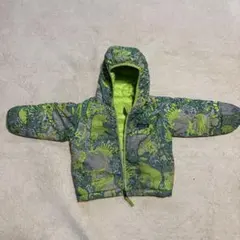 パタゴニア 柄 グリーン リバーシブルダウンジャケット 2T