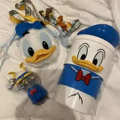 ドナルドダック ぬいぐるみポーチ・ポップコーンバケット ・ミニカップセット