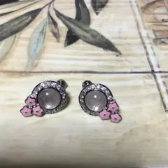 ローズクォーツ　シルバーイヤリング　未使用