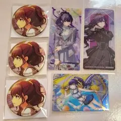朝比奈まふゆ　まとめ売り　グリッター缶バッジ　クリアカード　ウエハースカード