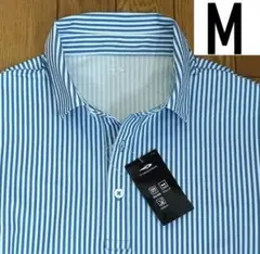 新品　ティゴラ ゴルフ ストレッチ　半袖ポロシャツ　ブルー　メンズM