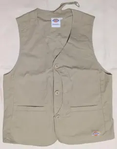 ディッキーズ Dickies ベージュ ボタン付き ベスト L