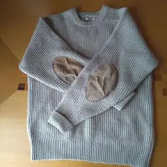 ニットセーター 肘当て付き