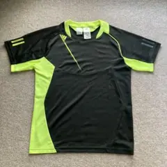 adidas ブラック/ライム スポーツ Tシャツ M