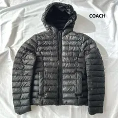 COACH ダウンジャケット シグネチャー ブラック 総柄 S パッカブルのサムネイル
