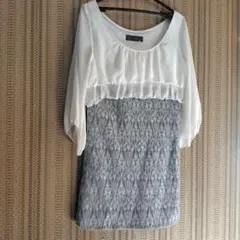 CECIL McBEE フリル付きミニワンピース